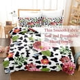 thumbnail image 4 of New 3PCS Twin Full Sets Bedding 3D Pillowcase Covers Quilt Bed Double Single Size king Set Cover Duvet Flower, 4 of 7