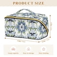 thumbnail image 4 of FORMRS Makeup Bag Travel Cosmetic Organizer for Women Fold Flat Zipper Pouch with Handle, Green Floral, 4 of 8
