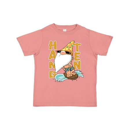 

Inktastic Vacation Gnome Cute Surfer Hang Ten in Swim Trunks Gift Toddler Boy or Toddler Girl T-Shirt