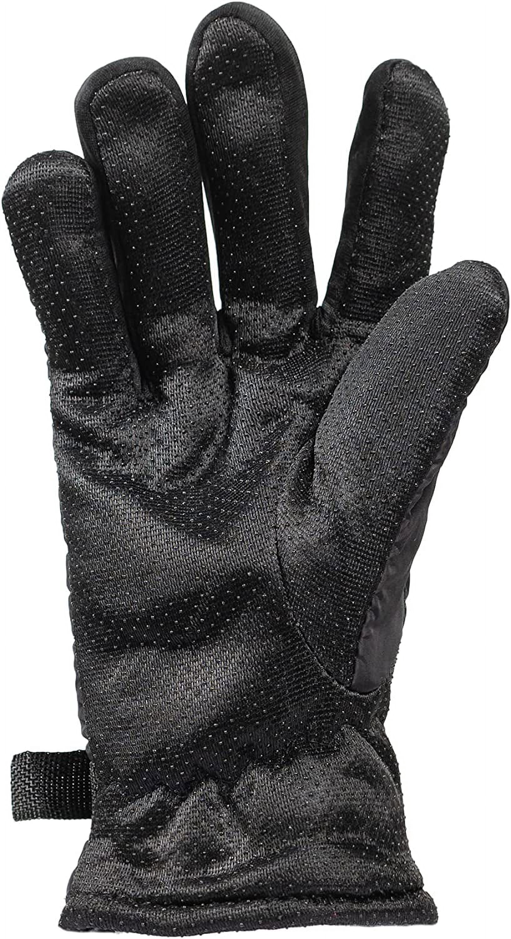Yacht & Smith Wholesale Bulk Mens Black Winter Ski Glove, Cold Resistant Thermal Wear