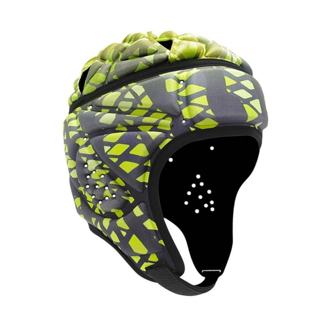 Almencla Casque de Rugby Respirant Doux Couvre-Chef de Rugby pour Drapeau Soccer Soccer Lanceur Jaune