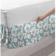 thumbnail image 2 of Pastel Bed Skirt, Ornate Hand Drawn Flourish Pattern Floral Swirls Blooms Spring Yard Themed, Elastic Bedskirt Dust Ruffle Wrap Around for Bedding Decor, 4 Sizes, Multicolor, by Ambesonne, 2 of 2