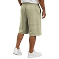thumbnail image 5 of Delconic Men Classic Gingham Plaid Quick Dry Casual Shorts Skin Friendly Stretch Waist Deep Side Storage Pockets Short Trousers For Spring Summer Army Green L, 5 of 5