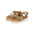 thumbnail image 5 of Bamboo Open Toe Strappy Lug Sole Sandal 20088, 5 of 6