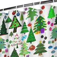 thumbnail image 3 of Multicolor Christmas Tree Pattern Shower Curtain 36"x72" ,Bathroom Decorative Shower Curtains Set with 12 Hooks,Modern Waterproof Washable Shower Curtain, 3 of 6