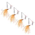 thumbnail image 4 of Fishing Rotating Sequin, Rubber Beard Wobbler Spinnerbait With Fishhook For Offshore Angling Gold, 4 of 8