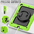 thumbnail image 2 of iPad Air Case (9.7"), iPad (6th/5th Gen) Case (9.7 Inch) - [Built with Screen Protector] Drop Proof Protective Kickstand Case Portable Handle Sturdy Rugged Cover, Green, 2 of 10