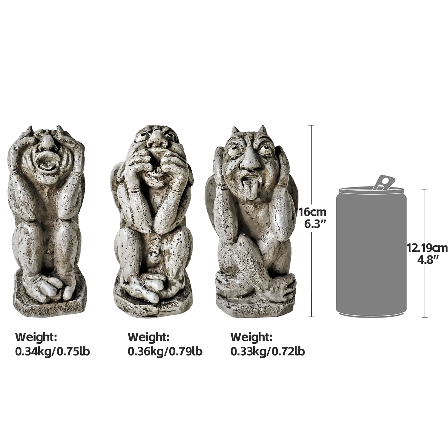 Winged Gargoyles Statue Garden Guardian Sculpture Gothic Indoor