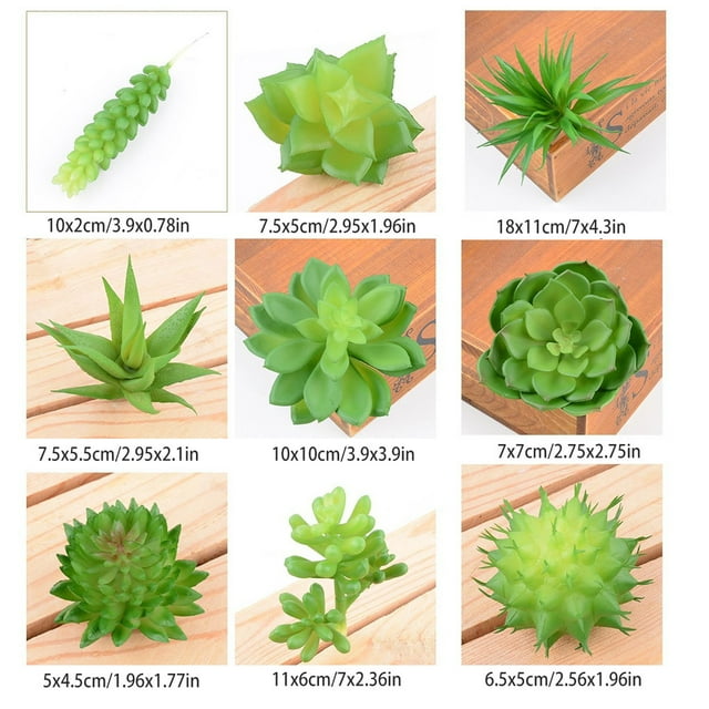 10x Fake Succulents Small Vivid Useful Simulated Plants Multi-functional Lifelike Photo Props for Household Yards Lawn Flowerpot Type 2