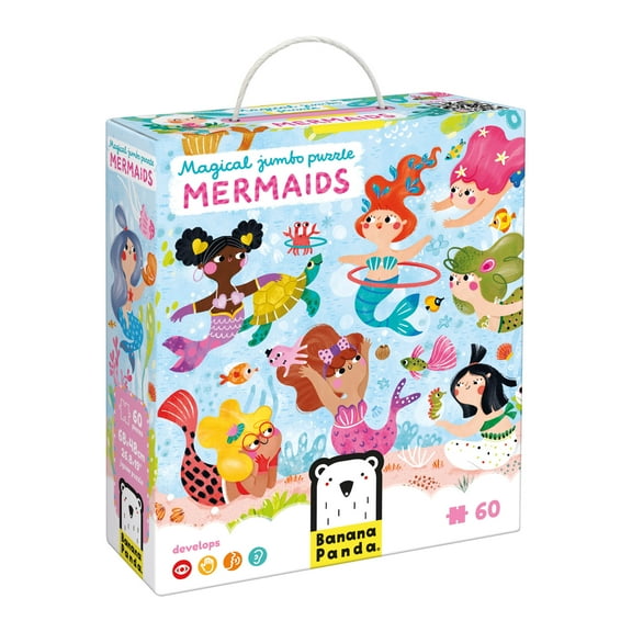 Banana Panda Magical Jumbo Puzzle Mermaids, Ages 4 