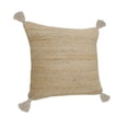thumbnail image 3 of Laddha Home Designs Handcrafted Braided Striped Throw Pillow Cover - 20" - Beige and Brown, 3 of 9