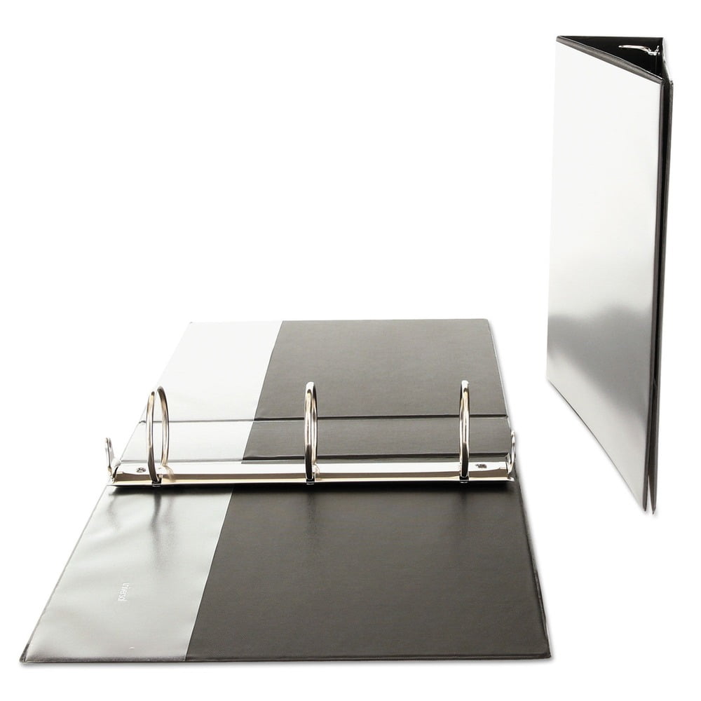 Universal UNV20991 Economy 3 in. Capacity 11 in. x 8.5 in. 3 Round Ring View Binder - Black