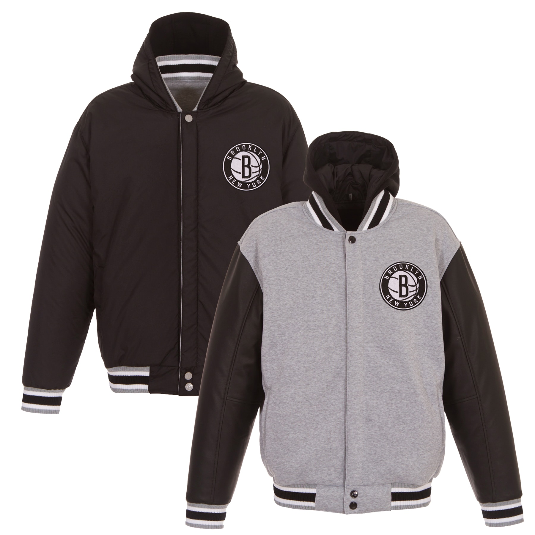 Mens JH Design GrayBlack Brooklyn Nets Embroidered Kuwait | Ubuy