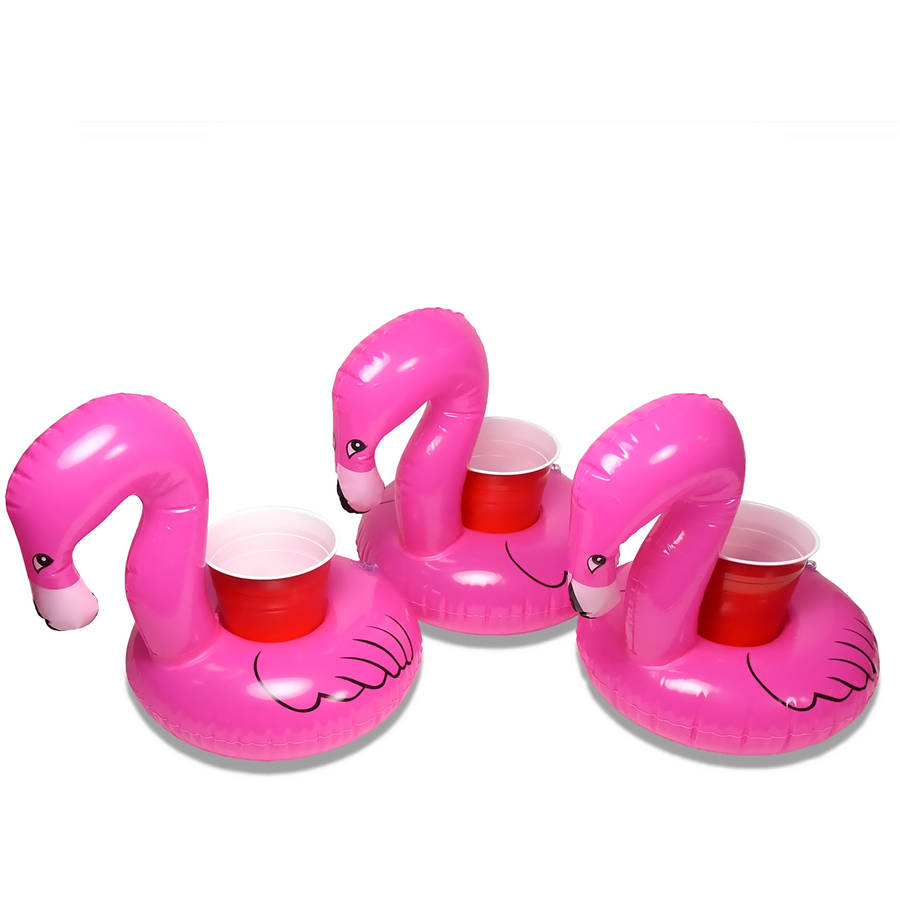 Holds Cups Cans or Water Bottles Palm Island Summer Inflatable Drink Holder