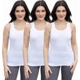 thumbnail image 2 of Different Touch Women's Ribbed Square Cut Tank Tops, 2 of 5