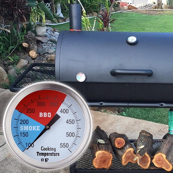 Joernso Stainless Steel Fahrenheit Thermometer Barbecue Heat Indicator Temperature Gauge