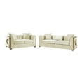 thumbnail image 6 of Valencia Modern Style Sofa in Gold Finish Made with Wood in Cream Color, 6 of 7