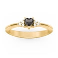 thumbnail image 2 of Birthstone Heart Ring with Shoulder Accents - Smokey Quartz (June), 2 of 4