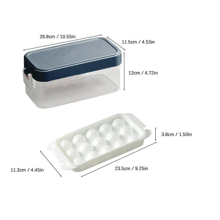 NEGJ Ice Cube Tray with Lid Ice Cube Tray for Freezer Ice Trays with Cover  Stackable Easy Release Ice Cube &Trays Sculptures in Ice Beverage Tub
