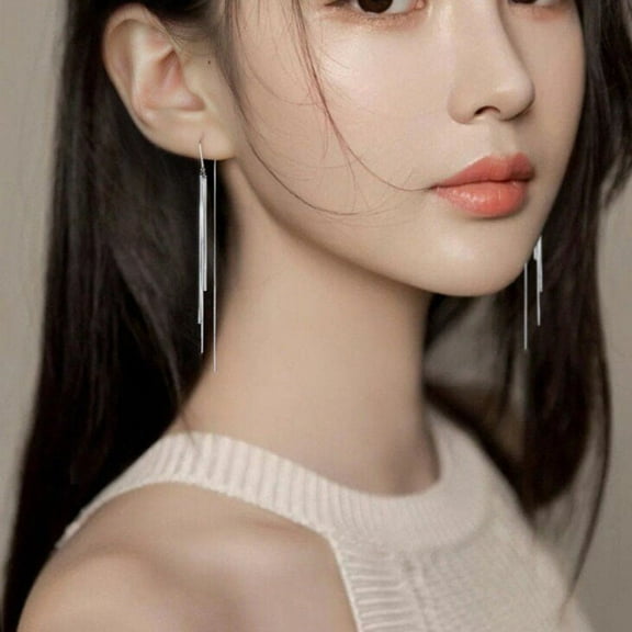 S925 Silver Threader Tassel Earrings, Long Tassel Earrings - Shanali Jewelry