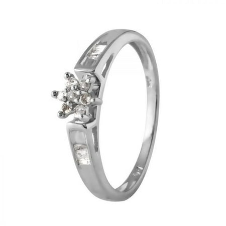 Foreli 0.2 CTW Diamond 10k White Gold Ring