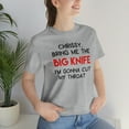 thumbnail image 5 of Chrissy, Bring Me The Big Knife Unisex Jersey Short Sleeve Tee, 5 of 8