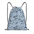 thumbnail image 1 of Gaeub Dolphins Drawstring Backpack Bag Sport Gym Sackpack Heavy Duty String Backpack for Men Women-Medium, 1 of 6