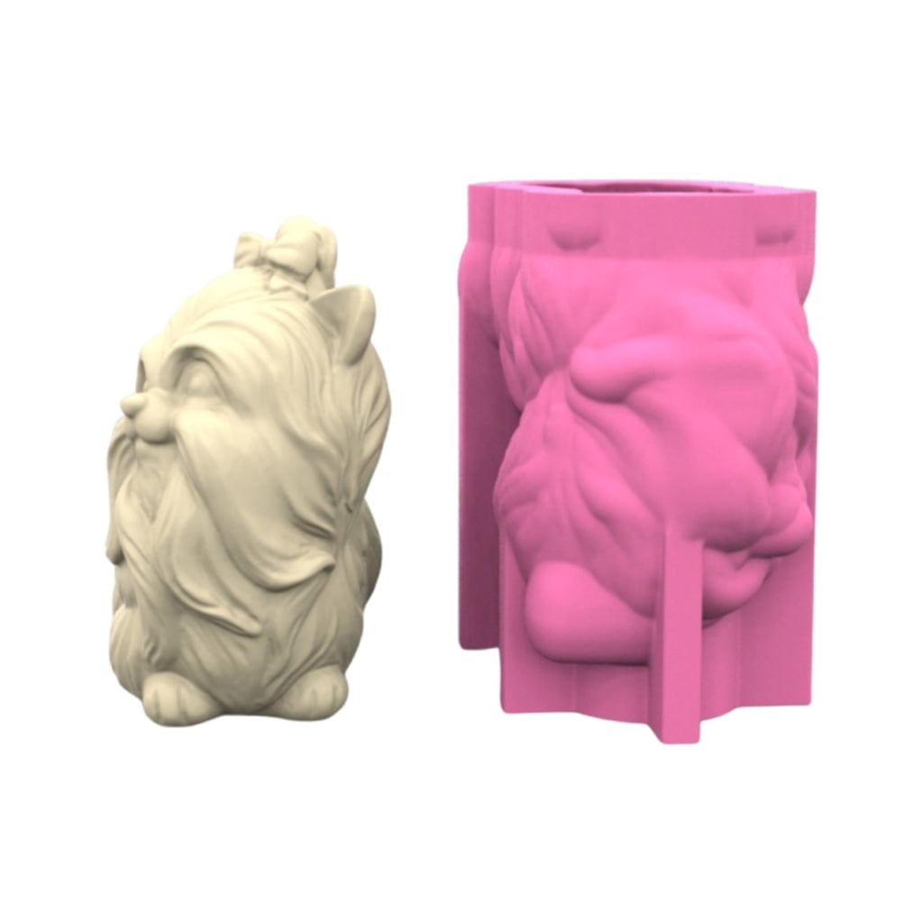 WINDLAND Pen Holder Moulds Dog Shape Epoxy Resin Molds Silicone Moulds Concrete Casting Molds for Making Decorative Flower Pots