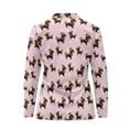 thumbnail image 5 of Yuyamidu Xmas Dachshund Womens Long Sleeve Golf Shirt Christmas Athletic Tennis Shirts Pink Workout shirts Lightweight Pullover Golf Clothes Size XS, 5 of 8
