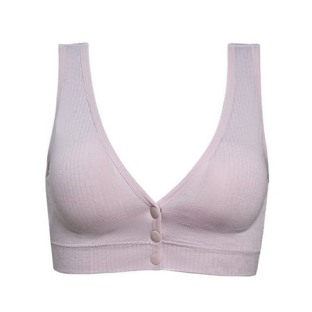 

FAFWYP Womens Nursing Bras Comfort Seamless Wireless Front-close Maternity Pregnant Sport Yoga Bra Pregnancy Bralette Underwear for Breastfeeding Sleeping