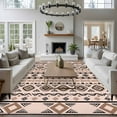 thumbnail image 3 of Large Area Rugs for Living Room Bedroom, Red Black Boho 5'x8' Rug Washable Carpet Runner Indoor Outdoor, Vintage Ethnic Tribe Abstract Art Non Slip Floor Mats Rug for Kitchen, Bathroom, 3 of 8