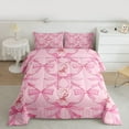 thumbnail image 2 of Homewish Kawaii Bow Bedding Comforter Set 2pcs for Kids Children Girls,Dreamy Princess Twin Comforter Sets Microfiber,Cartoon Bow Knot Breathable Bedding Set,Ultra Soft Home Decor,Reversible, 2 of 8