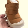thumbnail image 5 of Quealent Baby Boys Girls Winter Warm Shoes Cozy Fleece Snow Boots Toddler Non-Slip Walking Shoes Infant Outdoor Water Resistance Faux Furry Booties Brown for Size 6, 5 of 9