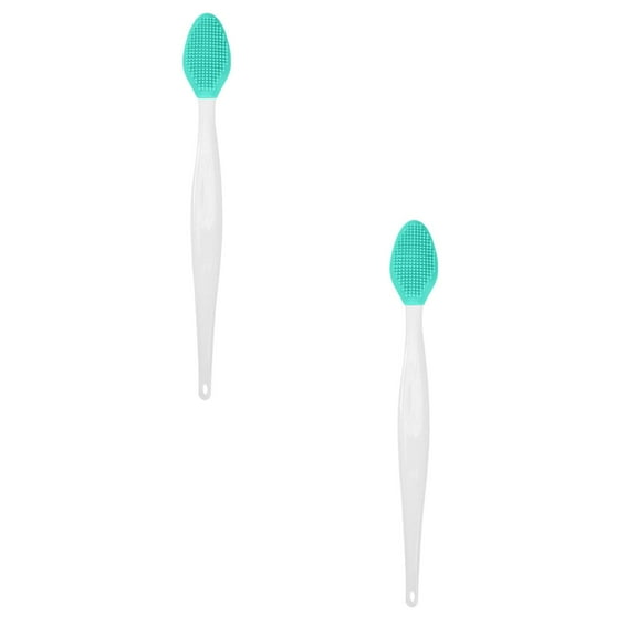 Hot, New Beauty! Beauos Beauty Tools Reusable Pore Scrubber Double Soft Silicone Pore Brush Nose Exfoliator Scrubbing Cleaning Beauty Tool Smooth Skin Long Handle Nasal Blackhead Remover