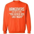 thumbnail image 2 of OXI Crewneck Sweatshirt - Hangovers Gods Way, Basic Casual Sweatshirts for Men's and Women Fleece Sweatshirt Long Sleeve - Orange Small, 2 of 2