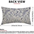 thumbnail image 4 of Navy Blue Floral Pillow Covers 12x20 Set of 2 Botanical Print Vintage Spring Flower Plant Cream Rectangle Decorative Lumbar Throw Pillow Cases Outdoor Farmhouse Decor for Sofa Couch Bed, 4 of 7