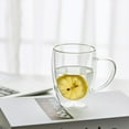 thumbnail image 3 of Zootealy 12oz/1 PACK Coffee Mugs Clear Glass Double Wall Cup with handle for Coffee Tea Latte Cappuccino (12 oz), 3 of 6