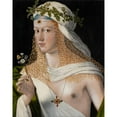 thumbnail image 2 of Bartolomeo Veneto 15x18 Black Ornate Wood Framed Double Matted Museum Art Print Titled - Idealised Portrait of a Courtesan as Flora (ca. 1520), 2 of 5