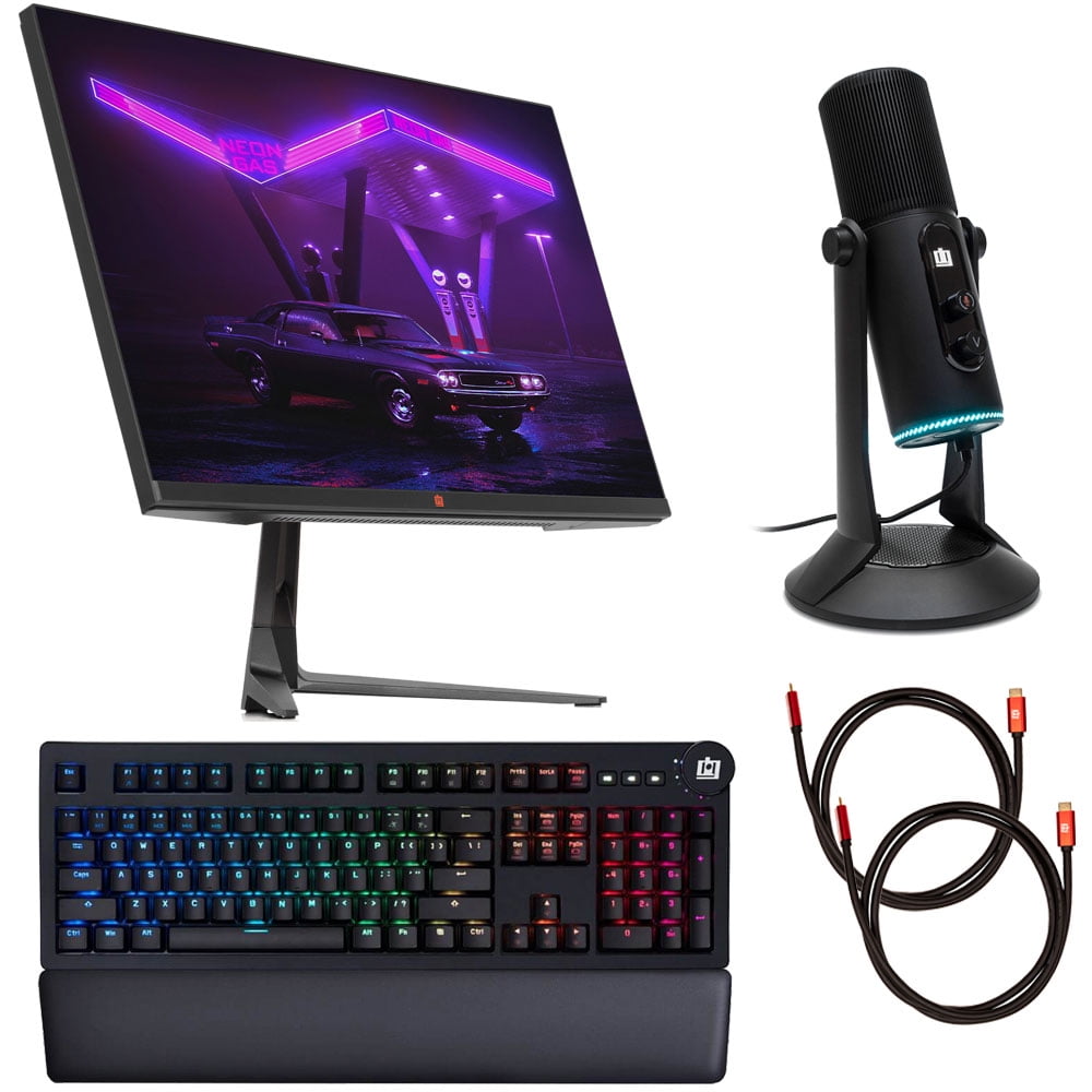 Deco Gear 25" Ultrawide LED TN 280Hz Gaming Monitor Bundle with Keyboard and Microphone