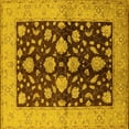 thumbnail image 1 of Ahgly Company Indoor Square Oriental Yellow Traditional Area Rugs, 6' Square, 1 of 4