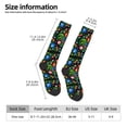 thumbnail image 3 of Bixox Roosters and Flowers Patterned Men's and Women's Knee Socks High Socks Outdoor Sports Socks, 3 of 5