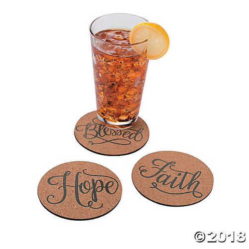 Religious Christian Cork Coasters