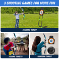 thumbnail image 3 of QDRAGON Bow and Arrow for Kids, LED Light Up Archery Set with 12 Suction Cup Arrows, 1 Standing Target, 3 Score Targets & 1 Quiver, Indoor Outdoor Sport Gifts for Boys Girls Ages 4-12, Blue, 3 of 9