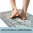 thumbnail image 3 of Boho Kitchen Rugs Anti Fatigue Kitchen Mats Cushioned, Non Slip Rubber Kitchen Floor Mats for Standing, 17\u201dx30\u201d Aqua Kitchen Sink Rug Waterproof for Kitchen Floor, Office, Laundry, 3 of 6