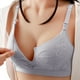 thumbnail image 2 of Gibobby Brasieres Deportivos Para Mujer Sujetador de algodón con anillo de para mujer, ropa interior de lactancia posparto antiflaccidez, con doble botón(Gris,36), 2 of 3
