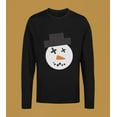 thumbnail image 5 of Old Glory Mens Snowman Face Ugly Christmas Sweater Long Sleeve T Shirt, 5 of 5