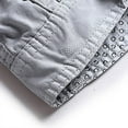 thumbnail image 5 of IROINNID Reduced Cargo Shorts for Men Pure Color Outdoors Pocket Beach Work Trouser Cargo Shorts Pant,Gray, 5 of 8