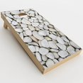 thumbnail image 1 of Skin Decal Vinyl Wrap for Cornhole Outdoor Game Bag Toss (2 x pcs. Skins only) / White Rocks, 1 of 2