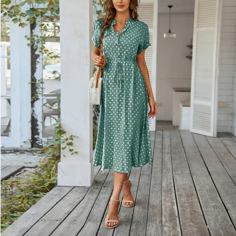 slim fit dress slacks Vibrant Green Floral Print Sleeveless A-Line Midi Dress main image 0