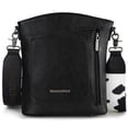 thumbnail image 4 of Montana West Multi Zip Pocket Large Crossbody Bag With Guitar Strap, C-Cow Black, 4 of 7